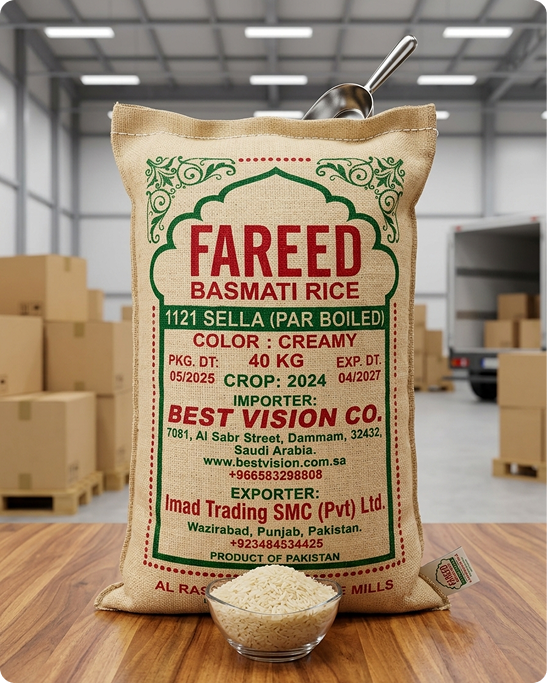 Fareed Basmati rice export sack